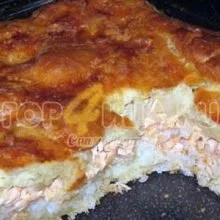 Пирог с рыбой и рисом
